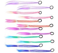 Happyyami 12pcs Long Braided Wigs: Ponytail Extensions Princess Hair Extension For Toddlers And Little Girls Role Play Halloween And Cosplay