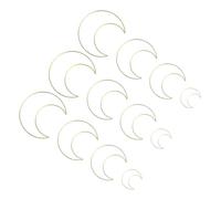 Happyyami 12pcs Moon-shaped Dream Catcher Hoops DIY Craft Frames Iron Wire Crescent Wreath Making Kit for Wall Hanging Home Office Decoration