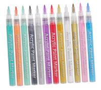 Happyyami 12Pcs Nail Graffiti Pens for Women Nail Art Painting Tools Smooth Application for DIY Manicure Portable Design for Home Professional Use
