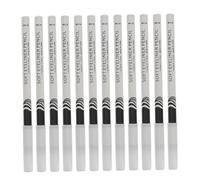 Happyyami 12pcs White Waterproof Eyeliner Pens and Makeup Highlighters Set Wooden Rods, Eye Cosmetics for Eyelid Brightening and Precise Eye Makeup