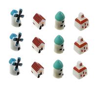 Happyyami 12pcs Windmill Moss Ornament Miniature Landscape Decoration Resin Crafts for Garden Decorations Create My Fairy Garden