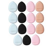 Happyyami 15Pcs Reusable Finger Breathable Drop Shaped Makeup for Effortless Application for Home Travel Use Compact Lightweight Mini Powder