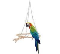 Happyyami 1pc Circular Swing Hanging Toy for Parrots Material Easy to Install Bird Swing Pendant for Parakeets and Cockatiels for Climbing and Chewing Fun