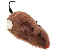 Happyyami 1pc Halloween Wind-up Toys Fake Rat Funny Plush Mouse Prank Props Decorations Interactive Pet Cat Mice Clockwork Toys for Party Supplies