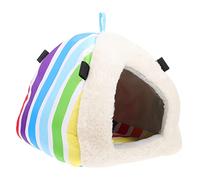 Happyyami 1pc Hamster Nest Warm for Animals Like Guinea Pigs and Rats for Comfort and Security Mongolian Design Rainbow