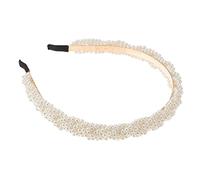 Happyyami 1pc Pearl Thin Headband for Women Elegant Hair Accessory for Brides Simple Design for Weddings and Parties Comfortable Fit to Prevent Hair From Falling Out White