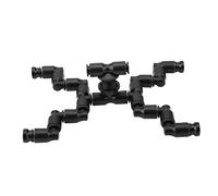Happyyami 1set Adjustable Cooling Nozzles for Reptiles to Sprayers for Pet Terrariums Rotating Detachable Washable Misting System for Amphibians Black