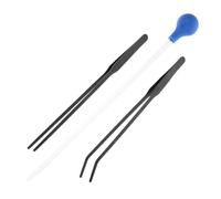 Happyyami 1set Aquarium Cleaning Tweezers and Coral Feeder Tools for Fish Tank Maintenance and Waste Removal for Aquascaping and Feeding Reefs