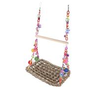 Happyyami 1set Bird Hammock Swing Toy for Parrots Climbing Perch Stand for Cockatiels Birdcage Accessory Fun Activity for Birds and