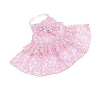 Happyyami 1set Bunny Dress and Leash for Pets Cute Floral Outfit Comfortable Dressing up Your Pet for Special Occasions