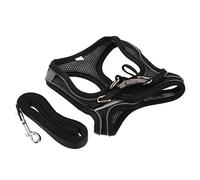 Happyyami 1Set Cat Harness and Leash Set Breathable Reflective Pet Vest for Outdoor Walking Escape Design Lightweight and Comfortable for Kittens and Cats