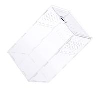 Happyyami 1set Clear Magnetic Reptile Storage Holders Durable Terrarium for Snakes Tarantulas Geckos More High Transparency Assembly Nest Box