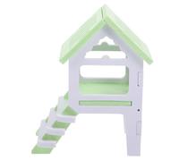 Happyyami 1set Double Guinea Pig Hideout Villa House Decorative Hamster Retreat for Small Pets and Safe for Resting and Playing Cage