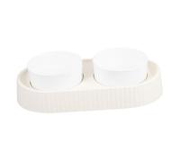 Happyyami 1set Elevated Cat Bowl Ergonomic Tilted Feeding Dish for Cats and Kittens Easy to Clean Roman for Food Bowls Included