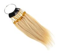 Happyyami 1set Human Hair Samples Chart Dyeing and Bleaching Capabilities for Salon Use and Customer Display Includes Bundles of Real Hair Extensions