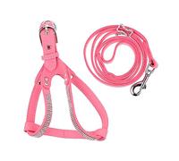 Happyyami 1set Pet Chest Strap Leash Soft Microfiber Dog Vest for Outdoor Activities Lightweight and Comfortable Traction Rope for Breeds