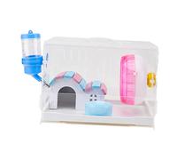 Happyyami 1set Type Acrylic Hamster Cage Kit Villa Design for Pets Multifunctional Bright Material for Hamsters and Chinchillas