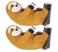 Happyyami 2 Set Cute Tape Dispenser: Desktop Sloth Shaped Non-Skid Base with 2 Rolls of Tapes - Resin Cartoon Animal Statues for Office Workspace