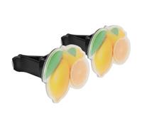 Happyyami 2 Set Lemon Scent Car Air Freshener Clips Chic Acrylic Diffuser Vent Clips for Stylish Car Decor Robust Design for Easy Attachment to Air Conditioning Vents