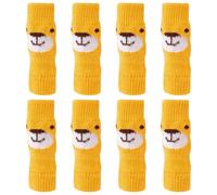Happyyami 2 Sets Dog Socks Pet Dog Socks Anti-scratch Skin-friendly Cotton Polyester Stylish Yellow Protects from Ice 1.5-4kg