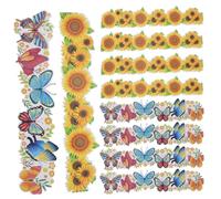 Happyyami 20 Sheets Classroom Bulletin Board Borders with Delicate Pattern Design, Portable Size and Convenient Practical Paper Border Trim for Teacher Supplies and Classroom Decoration
