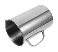 Happyyami 2000 Ml Stainless Steel Measuring Cup Jug with Handle Easy Pouring and Cleaning Silver Metal Measuring Pitcher for Laboratory Use and Scientific Experiments