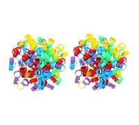 Happyyami 200pcs Colorful Numbered Bird Leg for Pigeons Identification Bands for Poultry Management Suitable for Chickens and Other Birds