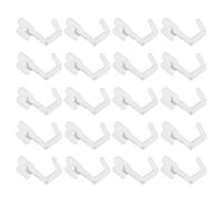 Happyyami 20Pcs J-Shape Hooks for Peg Board Plastic Shelf Hook Convenient to Use Easy to Fix on Pegboard Wall Storage Hanger for Kitchen Bedroom Study