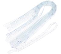 Happyyami 20pcs Plastic Hanger Strips Wardrobe Connectors Clothes Display Strips for Closet Rack Organization in Retail and Home Use