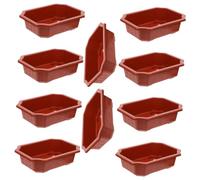 Happyyami 20pcs Plastic Plant Pots Square Hanging Plant Pots for Decorative Succulent Large Garden Planter