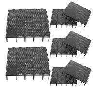 Happyyami 20pcs Pvc Aquarium Bottom Filter Plate for Large Dragon Fish and Sea Fish Black Featuring Good Toughness and Receiving Type Butt-joint Installation