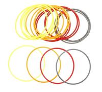 Happyyami 20pcs Solid Throwing Game for Boy Girl Hollow Circle Toy Diameter Random Colors and Indoor Activity for Boys and Girls Improves Motor Skills and Hand-eye Coordination
