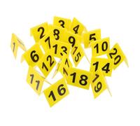 Happyyami 20pcs V-shaped Number Markers Table Numbers Multi-function Table Sign 2.48x2.16x1.77in Acrylic Double-sided Design Minimalist Elegant Versatile for Bar Café Use