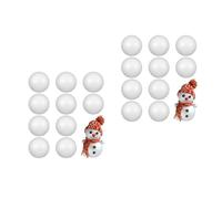 Happyyami 20pcs White Foam Balls 3 inch Polystyrene Foam Balls Arts and Crafts Supplies Christmas Polystyrene Craft Balls (White 8cm)