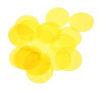 Happyyami 20pcs Yellow Round Lighting Gels Color Correction Gel Sheets with Removable Adhesive for LED Lamps Universal Fit Fade Resistant Pet Film Stickers for Dj Lighting Events