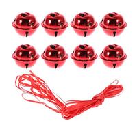 Happyyami 21pcs Five-point Star Shiny Christmas Bell Jingle Bell for Party Ribbon for Christmas Tree Decorations