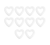 Happyyami 24Pcs Foam Hearts Polystyrene Wreath Ring Craft Foam Heart Model DIY Flower Wreath Frame for Valentines Wedding Party Decoration 4.3 Inch