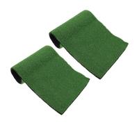 Happyyami 2pcs Artificial Grass Turtle Basking Platform, Green Plastic | Realistic Non-slip Surface, Adjustable Placement for Reptile Enclosures, Easy Habitat Cleanup and Décor
