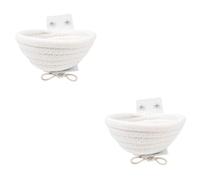 Happyyami 2pcs Bird Nesting Box Cotton Rope Cozy Parrot Bed for Cockatiel Hanging Bird House for Australian Parrot Decor
