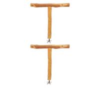 Happyyami 2pcs Bird Training Stand: T Shape Parrot Perch Portable Tabletop Spin Training Platform For Parakeets Conures Lovebirds Cockatiels