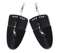 Happyyami 2pcs Black Plastic Fishing Diving Board Planer Swivel Buckle for Accurate Bait Placement and High Hardness, for Trolling and Sea Fishing Equipment