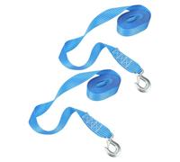 Happyyami 2pcs Blue Boat Trailer Winch Strap with Hook, 2 Inch X 20 Feet, Manual Hand Winch Replacement Strap Made of Polyester and Steel for Enhanced Safety and Heavy Duty Strength