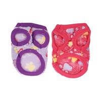 Happyyami 2pcs Bunny Vest Cosplay Costume for Dogs Lightweight Pet Apparel with Cute Paw Prints for Halloween and Special Occasions Xxs Purple