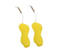 Happyyami 2pcs Catnip Plush Toy for Cats Peanut Shaped Interactive Chew Toys Soft Teething Relaxation Mesh Filling for Indoor Kittens Fun Engaging Playtime