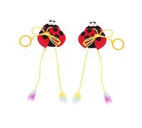 Happyyami 2pcs Catnip Toys for Cats Interactive Pull String Bug Toy Adorable for Dental Cleaning Suitable for Indoor Play
