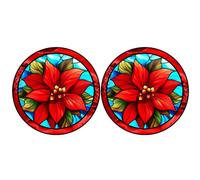 Happyyami 2Pcs Christmas Window Clings Removable Static Glass Stickers for Festive Window Decorations Adorable Xmas Decals for Home Office Easy to Use No Residue Reusable Holiday Decor