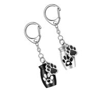 Happyyami 2pcs Dog Ash Keepsake Key Chain Pendant Mini Urn Keyring for Pet Remains Memorial Keychain for Dog Owners to Honor Cherished Memories