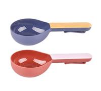 Happyyami 2pcs Dog Cat Food Scoops Mini Feeding Tools for Precise Portion Control Easy to Carry Ergonomic Design for Pet Owners