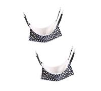 Happyyami 2pcs Double-sided Cat Hammock Breathable Hanging Bed for Cats Warm Material Space-saving Design for Indoor Use Sleeping Bed Front View of Nature