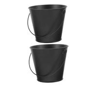 Happyyami 2pcs Efficient Oil Collection Barbecue Bucket Capacity Lid for Grill Outdoor Cooking Drip Pan Storage